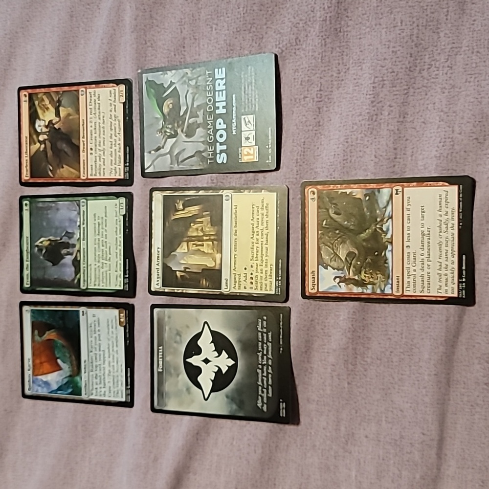 Set of 7 Magic The Gathering (MTG) Misc. Trading Cards